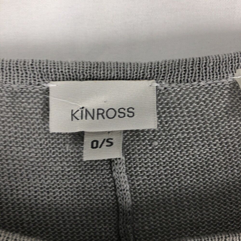 Kinross Women’s Size S Gray Sweater Pullover Short Sleeve Cape Poncho Linen - Picture 4 of 5